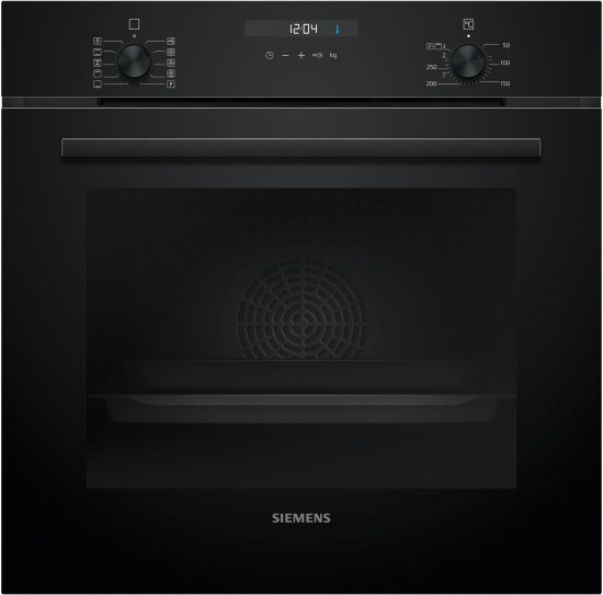 תנור בנוי 71 ליטר 7 תוכניות דגם HB237GEB3Y מסדרת IQ500 מבית Siemens - צבע שחור - תוצרת גרמניה - אחריות יבואן רשמי BSH