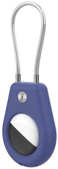 כיסוי מחזיק מפתחות ל-Apple AirTag דגם The Zephiron מבית Camel Mountain - צבע כחול כהה