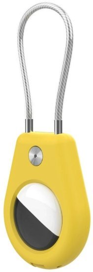 כיסוי מחזיק מפתחות ל-Apple AirTag דגם The Zephiron מבית Camel Mountain - צבע צהוב