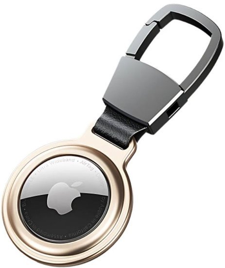 כיסוי מחזיק מפתחות ל-Apple AirTag דגם The Axynis Luxe מבית Camel Mountain - צבע זהב