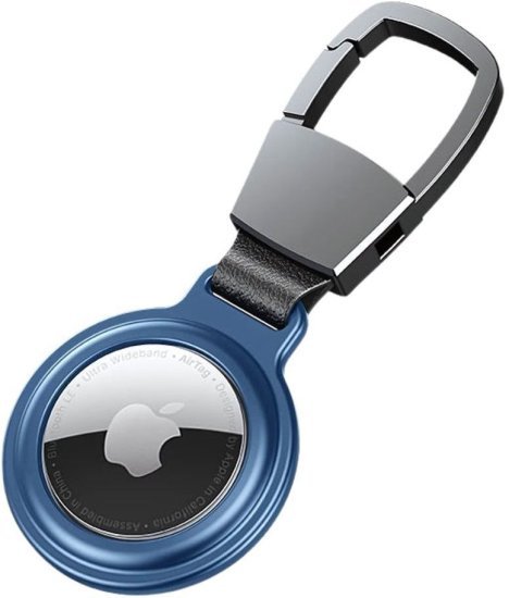 כיסוי מחזיק מפתחות ל-Apple AirTag דגם The Axynis Luxe מבית Camel Mountain - צבע כחול