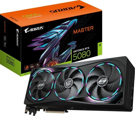 כרטיס מסך GIGABYTE RTX 5080 MASTER 16GB GDDR7