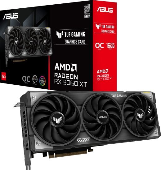 כרטיס מסך Asus TUF RX 9060 XT OC Edition 16GB GDDR6 TUF-RX9060XT-O16G-GAMING