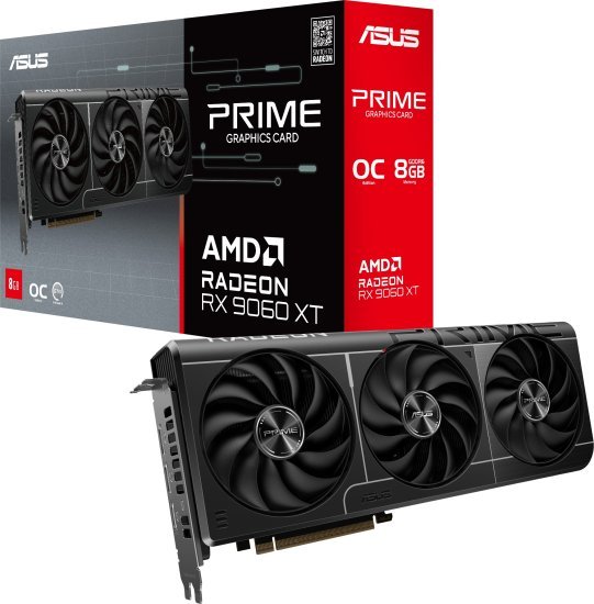 כרטיס מסך ASUS Prime Radeon RX 9060 XT 8GB GDDR6 OC PRIME-RX9060XT-O8G