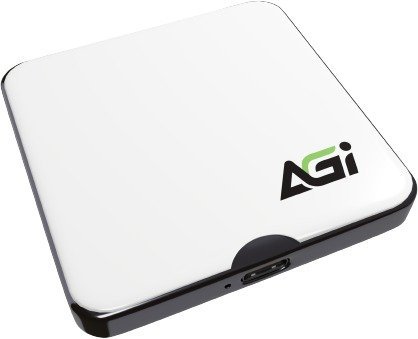 כונן SSD חיצוני נייד עם חיבור מגנטי דגם EDM38 מבית AGI - נפח אחסון 2TB - צבע לבן