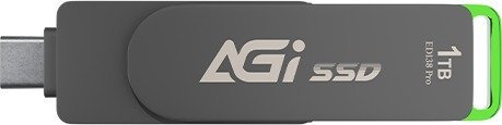 כונן SSD חיצוני נייד עם חיבור כפול דגם ED138 Pro מבית AGI - נפח אחסון 1TB