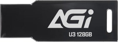 זכרון נייד USB 3.2 דגם UP138 מבית AGI - נפח אחסון 128GB - גימור מתכת