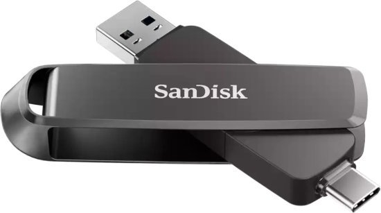 זיכרון נייד SanDisk Extreme Pro Dual Drive USB 3.1 Type-C - דגם SDDDE1-1T00-G46 - נפח 1TB - צבע שחור