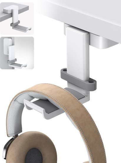 מעמד אוזניות מסתובב 360 מעלות מבית Lamicall - צבע לבן