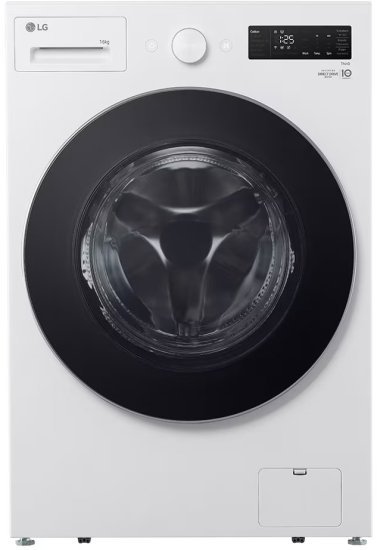 מכונת כביסה אינוורטר פתח חזית 16 ק''ג 1000 סל''ד LG WF16210WB - צבע לבן
