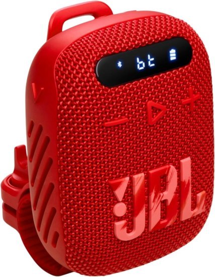 רמקול נייד לאופניים ולקורקינט JBL Wind 3 - צבע אדום