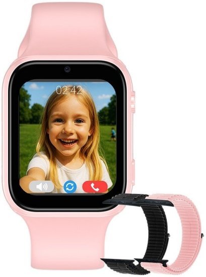 שעון חכם לילדים MeWatch K12 Light - צבע ורוד - תמיכה מלאה בעברית + סים מובנה