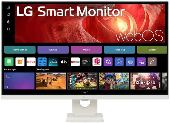 מסך מחשב חכם LG 32U721SA-W 31.5'' 4K UHD VA - צבע לבן