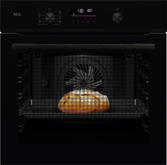 תנור בנוי 9 תוכנויות 71 ליטר AEG 5000 Series ABA51211B - זכוכית שחורה - תוצרת גרמניה