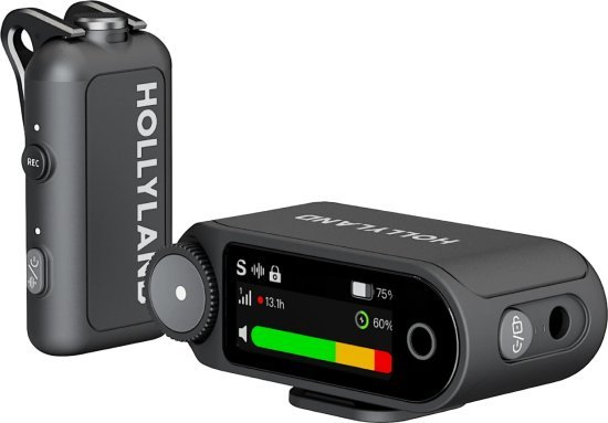 מערכת מיקרופון דש אלחוטית עם משדר אחד ומקלט למצלמה Hollyland Lark Max 2 - גרסת Solo