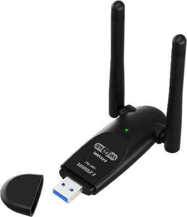 מתאם רשת אלחוטי EZCool 5400Mbps WiFi 6E 802.11ax Tri-Band USB Adapter UWF-688