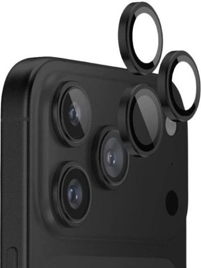 מגן מצלמה מזכוכית ל- iPhone 17 Pro / iPhone 17 Pro Max - בצבע שחור