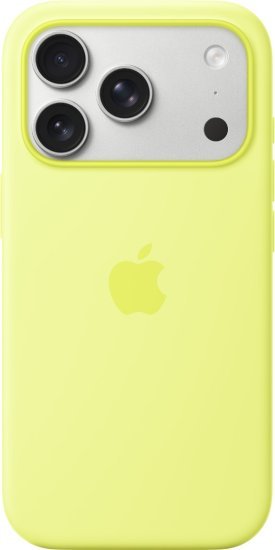 כיסוי סיליקון מקורי ל-Apple iPhone 17 Pro עם חיבור MagSafe - צבע Neon Yellow