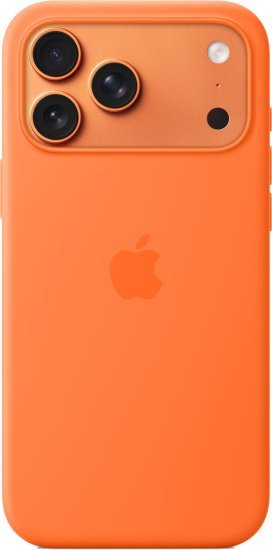 כיסוי סיליקון מקורי ל-Apple iPhone 17 Pro Max עם חיבור MagSafe - צבע Orange