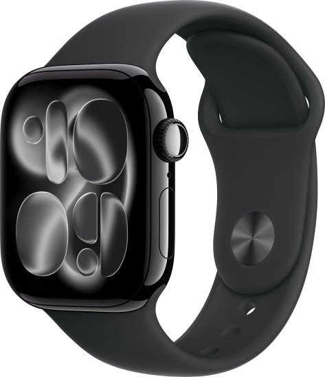 שעון חכם Apple Watch 42mm Series 11 GPS צבע שעון Jet Black Aluminium צבע רצועה Black Sport Band גודל רצועה S / M