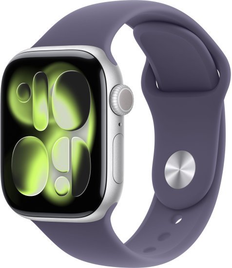 שעון חכם Apple Watch 42mm Series 11 GPS + Cellular צבע שעון Silver Aluminium צבע רצועה Purple Fog Sport Band גודל רצועה S / M