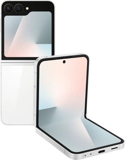 טלפון סלולרי Samsung Galaxy Z Flip7 FE 8GB+128GB - צבע לבן - שנתיים אחריות - ללא מטען וללא אוזניות