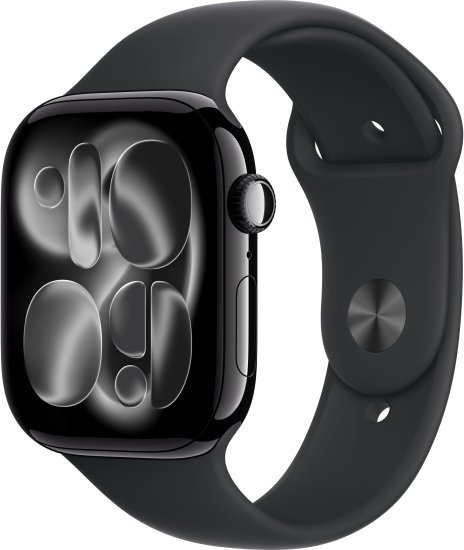 שעון חכם Apple Watch 46mm Series 11 GPS צבע שעון Jet Black Aluminium צבע רצועה Black Sport Band גודל רצועה M / L