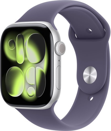 שעון חכם Apple Watch 46mm Series 11 GPS + Cellular צבע שעון Silver Aluminium צבע רצועה Purple Fog Sport Band גודל רצועה S / M