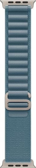 רצועת Alpine Loop לשעון Apple Watch 49mm צבע Light Blue - Natural Titanium Finish - מידה Large