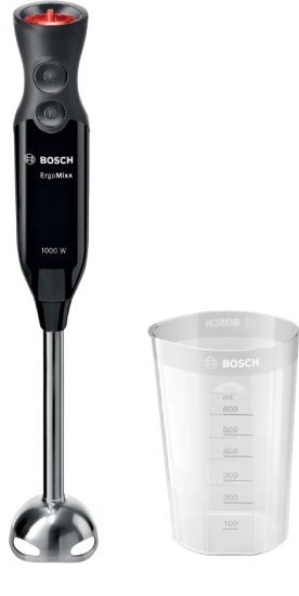 בלנדר מוט נירוסטה Bosch ErgoMixx MS6CB6110 1000W - צבע שחור - שנתיים אחריות יבואן רשמי BSH