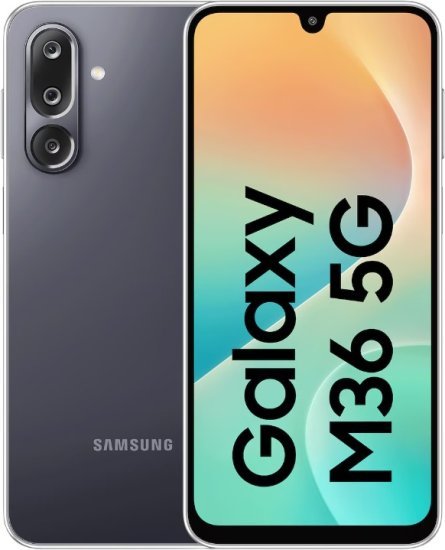 טלפון סלולרי Samsung Galaxy M36 5G 6GB+128GB - צבע שחור - שנתיים אחריות - ללא מטען וללא אוזניות