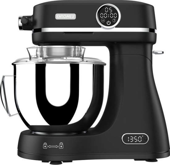 מיקסר יוקרתי 7 ליטר 1200W כולל מטחנת בשר ומשקל מובנה Chromex Chef Farinelle SM-3005-B - צבע שחור