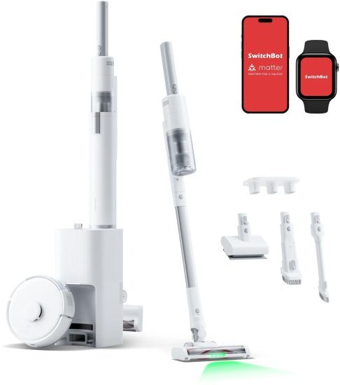 שואב אבק חכם 3 ב-1 SwitchBot K10+ Pro Combo - צבע לבן