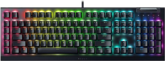 מקלדת גיימרים מכנית Razer BlackWidow V4 X - סוג מתג צהוב לינארי שקט
