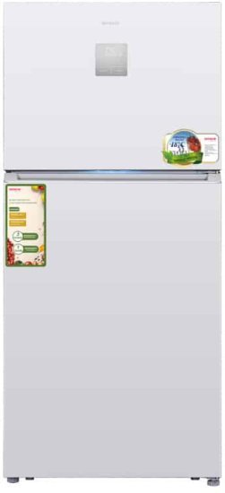 מקרר אינוורטר 2 דלתות מקפיא עליון 540 ליטר Aiwa No-Frost AI-NF-6700 - צבע לבן