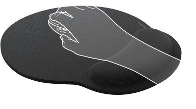 משטח לעכבר עם משענת תמיכה ליד SpeedLink Vellu - צבע שחור