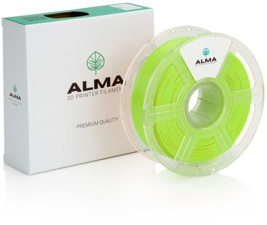 סליל הדפסה (פילמנט) 1.75 מ”מ / 1 ק”ג דגם PLA+ (PRO) מבית ALMA - צבע ירוק בהיר