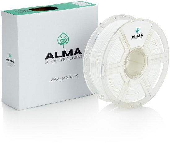 סליל הדפסה (פילמנט) 1.75 מ”מ / 1 ק”ג דגם PLA+ (PRO) מבית ALMA - צבע לבן שלג
