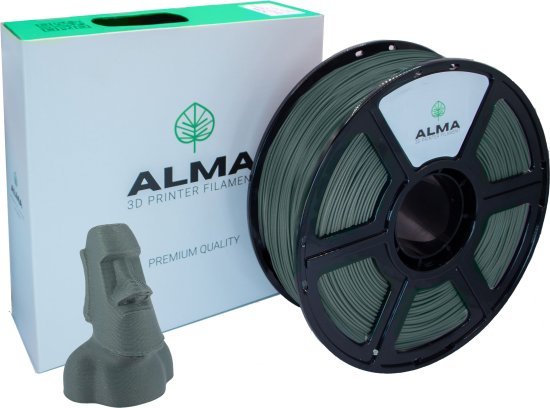 סליל הדפסה (פילמנט) 1.75 מ”מ / 1 ק”ג דגם PLA Galaxy מבית ALMA - צבע אפור