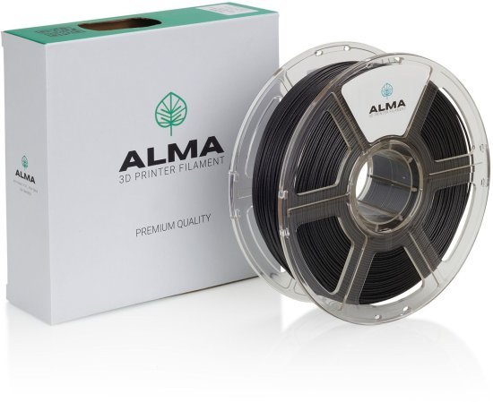 סליל הדפסה (פילמנט) 1.75 מ”מ / 1 ק”ג דגם PLA Galaxy Matte מבית ALMA - צבע שחור מט