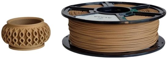 סליל הדפסה (פילמנט) 1.75 מ”מ / 1 ק”ג דגם PLA Wood מבית ALMA - צבע עץ כהה