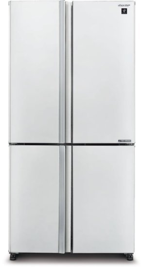 מקרר 4 דלתות מקפיא תחתון מדחס J-Tech אינוורטר 572 ליטר Sharp SJ-8950-WH - צבע לבן
