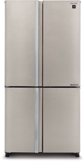 מקרר 4 דלתות מקפיא תחתון מדחס J-Tech אינוורטר 572 ליטר Sharp SJ-8950-BS - צבע נירוסטה