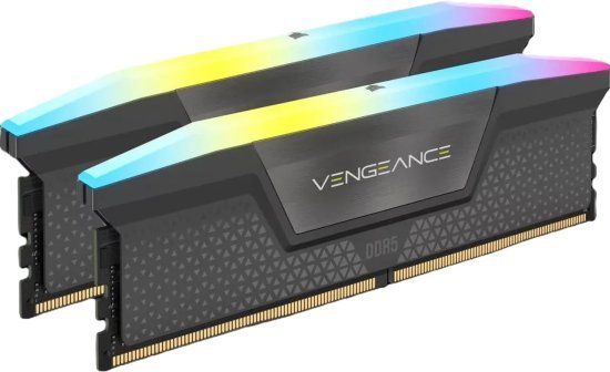 זיכרון למחשב Corsair Vengeance RGB 2x16GB DDR5 6000MT / s CL36 - צבע אפור