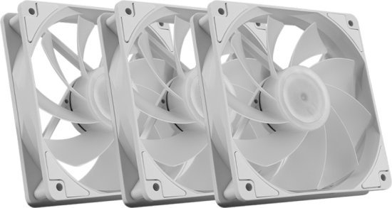 מאווררים למארז עם להבים הפוכים MSI MAG F120 ARGB - צבע לבן - 3 יחידות