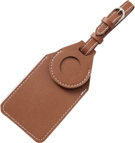 תגית Apple AirTag דמוי עור למזוודות ותיקים דגם Ignyros מבית Camel Mountain - צבע חום