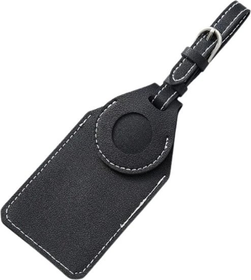 תגית Apple AirTag דמוי עור למזוודות ותיקים דגם Ignyros מבית Camel Mountain - צבע שחור