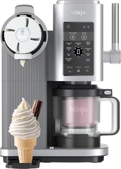מכונת גלידה וגלידת סופט 13 ב-1 דגם NC701 מבית Ninja - צבע פלטינום כסוף