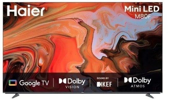 טלוויזיה חכמה 55 אינץ' Haier 4K QD-Mini LED Smart Google TV H55M80FUX