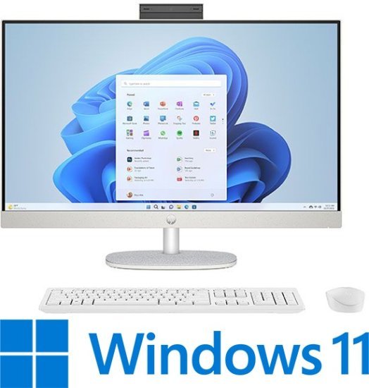 מחשב All-in-One ללא מסך מגע HP 24-CR2004NJ / C93G2EA - צבע לבן פנינה